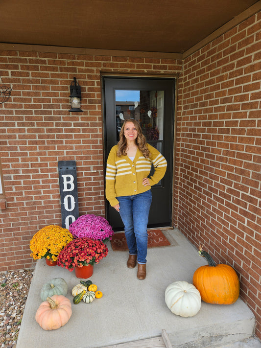 On Top of the World Striped Cardigan