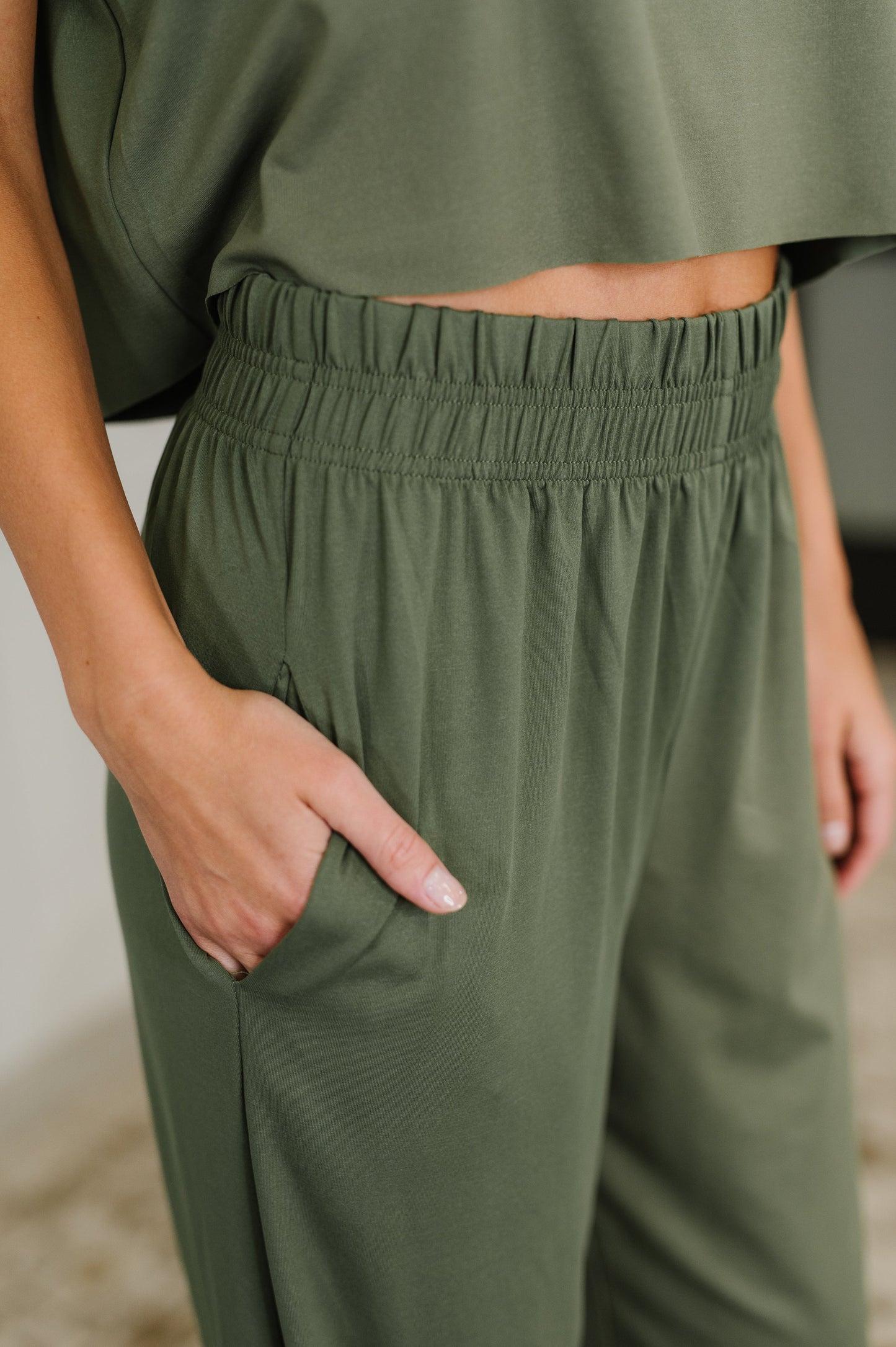 PREORDER: Casual Top and Bottom Set in Green