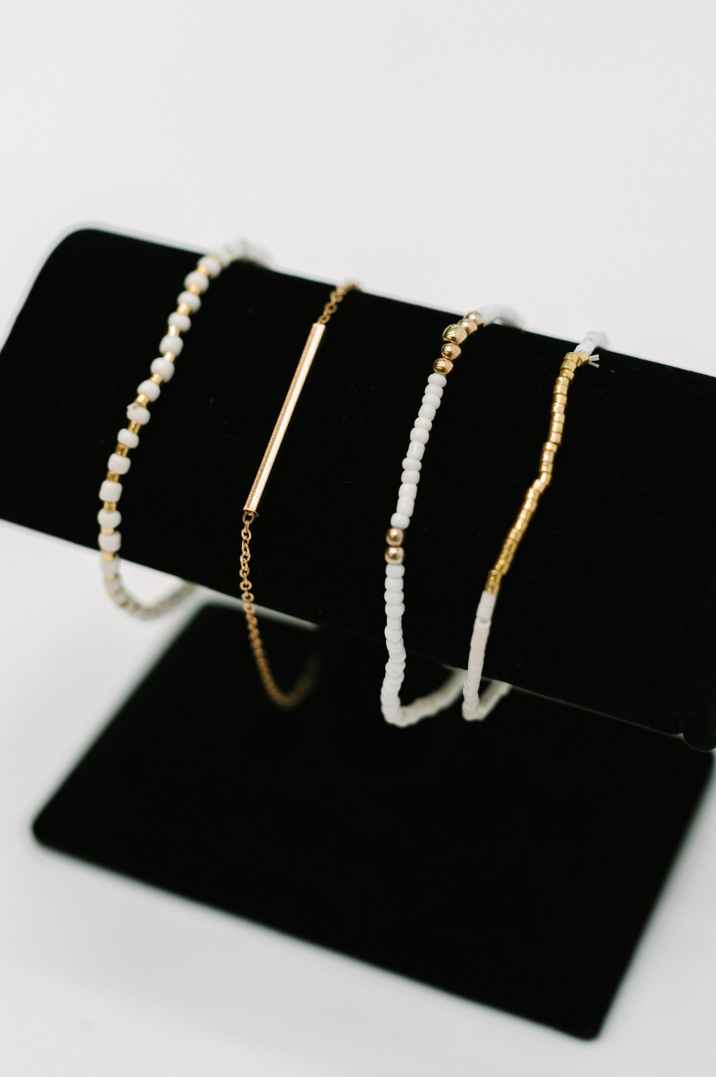 Poised & Polished Bracelet Set in White and Gold