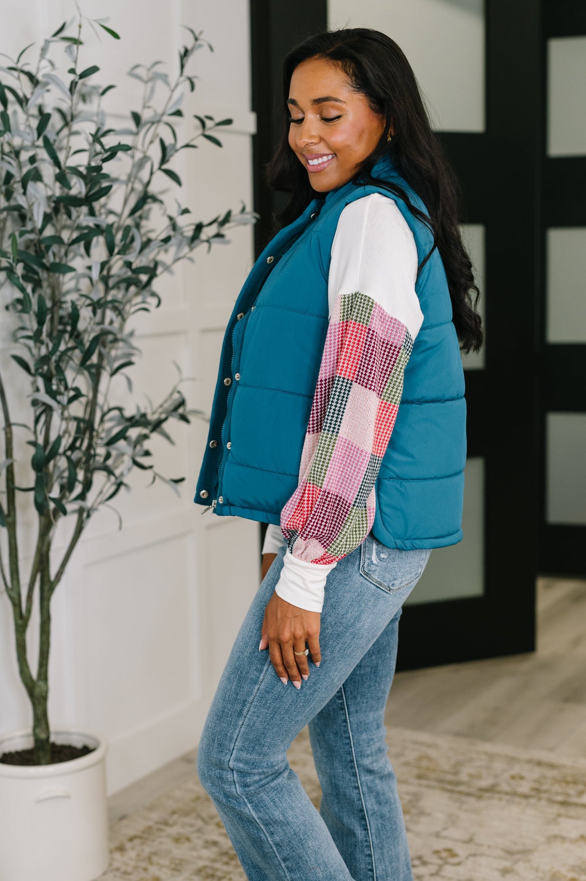 That's What I'm Talkin' About Puffer Vest in Teal